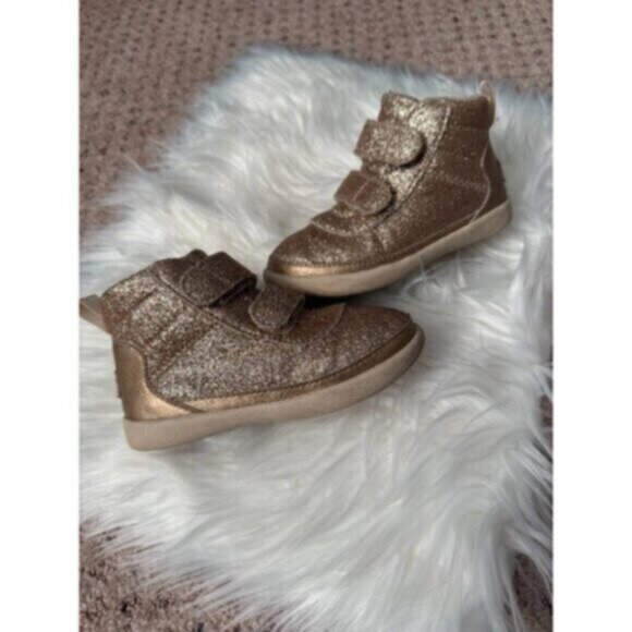 UGG toddler size 8 Pritchard Sparkles Trainer Gold Sneaker Boots S/N 1092409T - Picture 1 of 7